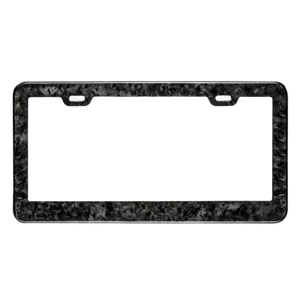 Cornici portatarga auto personalizzate in fibra di carbonio antiruggine, supporto universale personalizzabile con viti e tappi, 2 fori