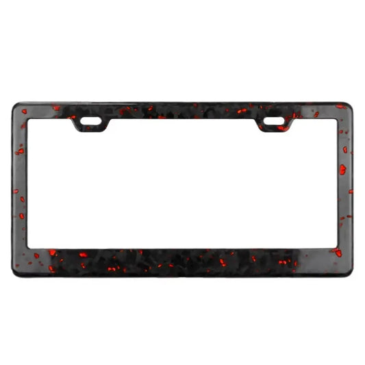 Cornici portatarga auto personalizzate in fibra di carbonio antiruggine, supporto universale personalizzabile con viti e tappi, 2 fori