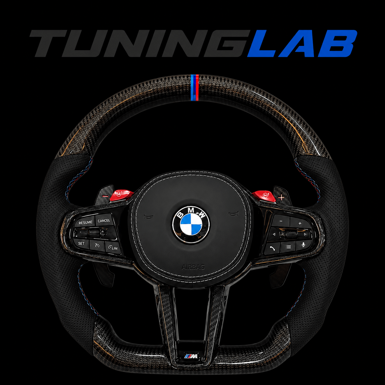 Volante BMW M Performance in Carbonio Personalizzato - TuningLabTuningLabVolante BMW M Performance in Carbonio PersonalizzatoVolante BMW M Performance in Carbonio PersonalizzatoTuningLab