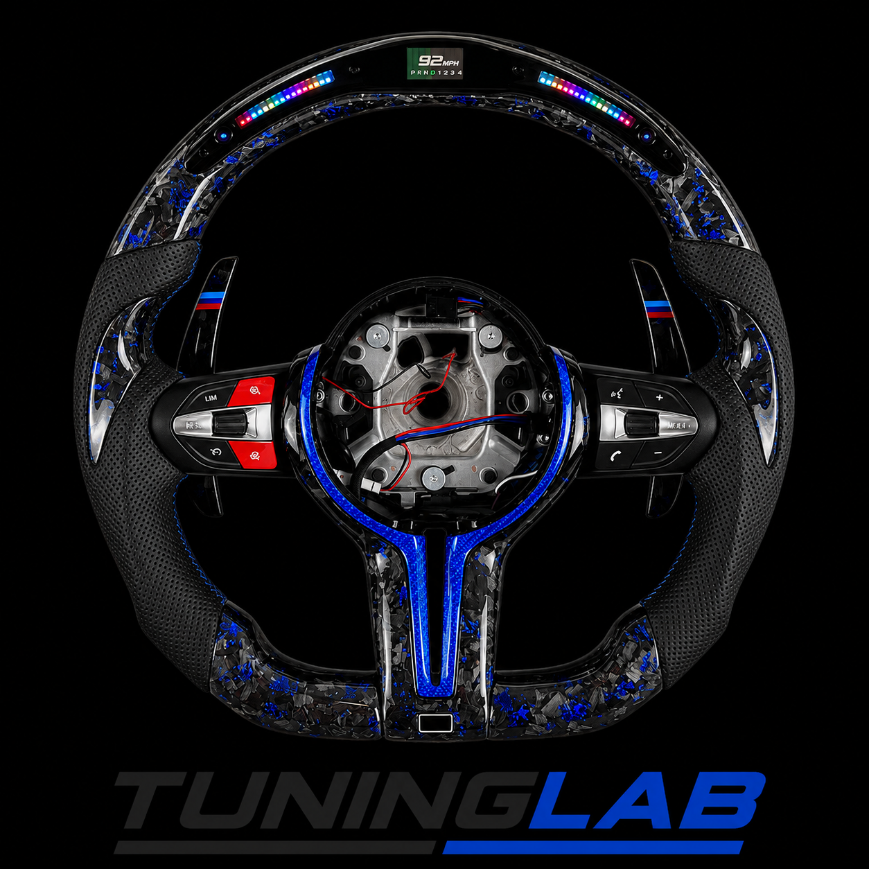 Volante BMW Performance in Carbonio Forgiato con Display LED – Personalizzabile