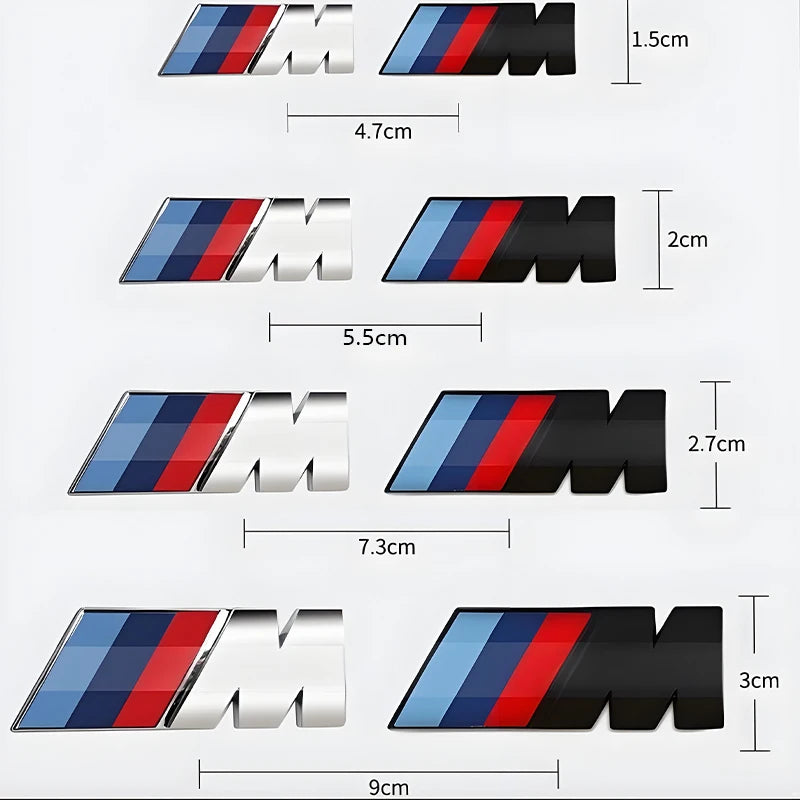 Emblema/Logo 3D in ABS per auto, accessorio decorativo per bagagliaio posteriore, compatibile con BMW M M1 M2 M3 M4 M5 M6 X7M X2M X4M X3M X5M X6M