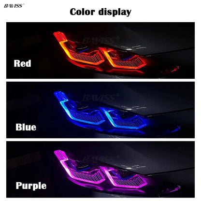 Luci diurne a LED Angel Eyes color ambra per BMW Serie 1 F40 116i 118i 120i 128ti M135i 116d 118d 120d 2019-2024