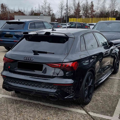 Per Audi A3 S3 RS3 8Y Sportback 2021-2024 Spoiler posteriore per bagagliaio e tetto, splitter per il corpo del kit carrozzeria.