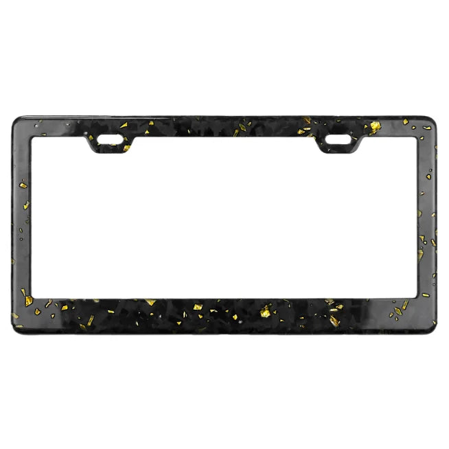 Cornici portatarga auto personalizzate in fibra di carbonio antiruggine, supporto universale personalizzabile con viti e tappi, 2 fori