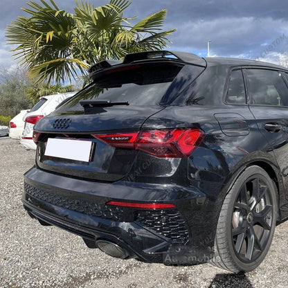 Per Audi A3 S3 RS3 8Y Sportback 2021-2024 Spoiler posteriore per bagagliaio e tetto, splitter per il corpo del kit carrozzeria.