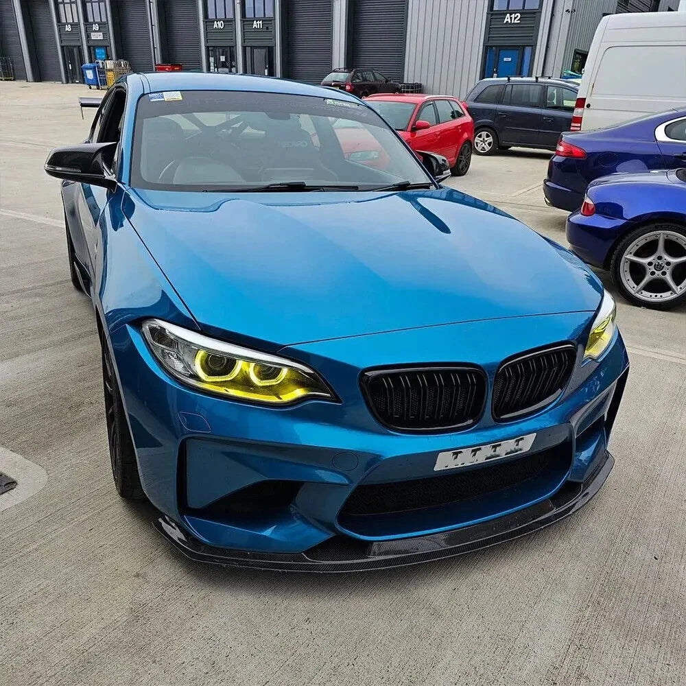 Luci diurne a LED gialle Angel Eyes per fari allo xeno BMW Serie 2 M2 F87 F22 F23 2014-2017, chip CSL rosso/blu per luci diurne 7388924