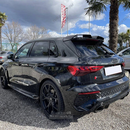 Per Audi A3 S3 RS3 8Y Sportback 2021-2024 Spoiler posteriore per bagagliaio e tetto, splitter per il corpo del kit carrozzeria.