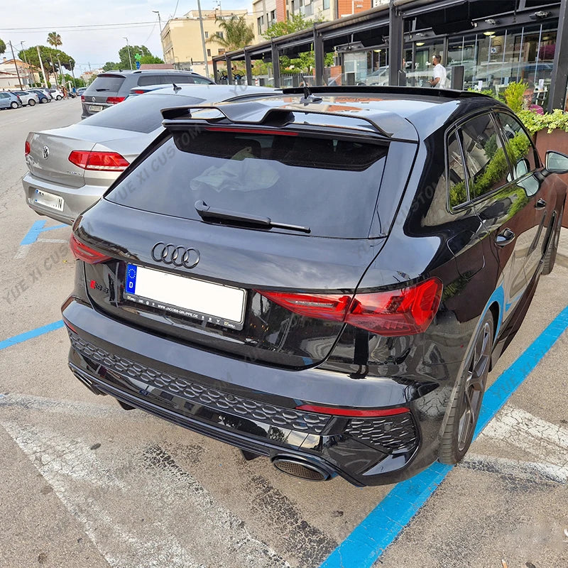 Per Audi A3 S3 RS3 8Y Sportback 2021-2024 Spoiler posteriore per bagagliaio e tetto, splitter per il corpo del kit carrozzeria.