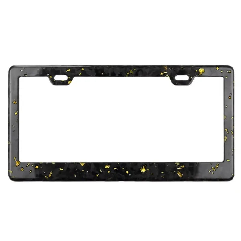 Cornici portatarga auto personalizzate in fibra di carbonio antiruggine, supporto universale personalizzabile con viti e tappi, 2 fori