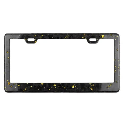 Cornici portatarga auto personalizzate in fibra di carbonio antiruggine, supporto universale personalizzabile con viti e tappi, 2 fori