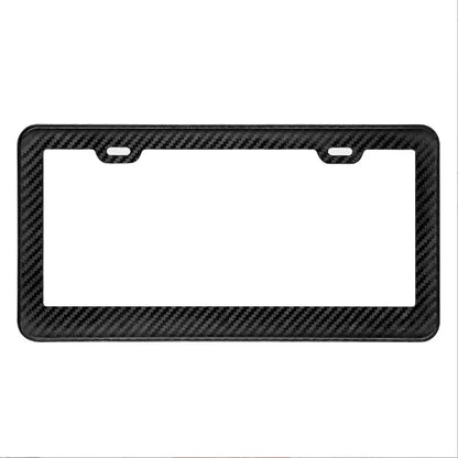 Cornici portatarga auto personalizzate in fibra di carbonio antiruggine, supporto universale personalizzabile con viti e tappi, 2 fori