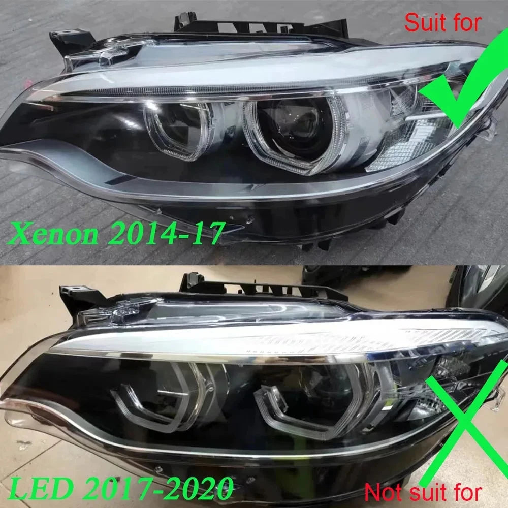 Luci diurne a LED gialle Angel Eyes per fari allo xeno BMW Serie 2 M2 F87 F22 F23 2014-2017, chip CSL rosso/blu per luci diurne 7388924