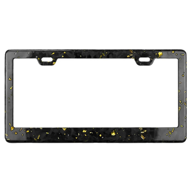 Cornici portatarga auto personalizzate in fibra di carbonio antiruggine, supporto universale personalizzabile con viti e tappi, 2 fori