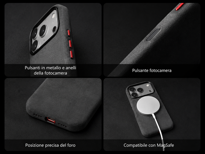 Custodia magnetica in alcantara