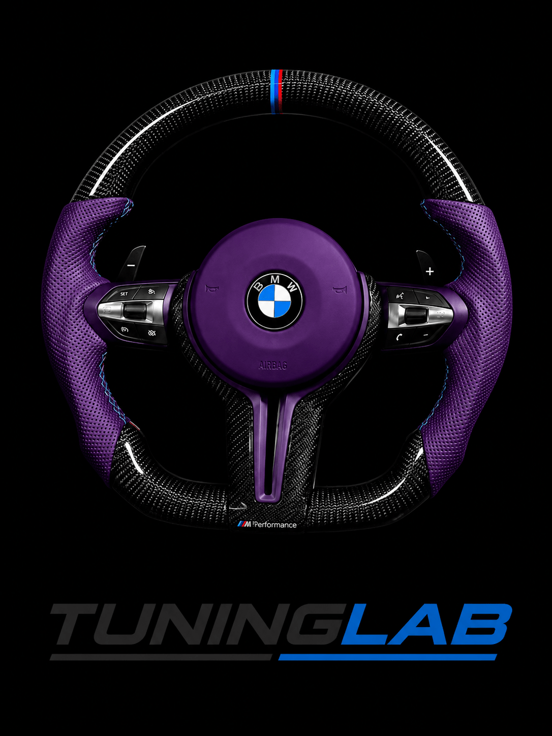 Volante BMW M Performance in Carbonio – Personalizzazione Viola - TuningLabTuningLabVolante BMW M Performance in Carbonio – Personalizzazione ViolaVolante BMW M Performance in Carbonio – Personalizzazione ViolaTuningLab
